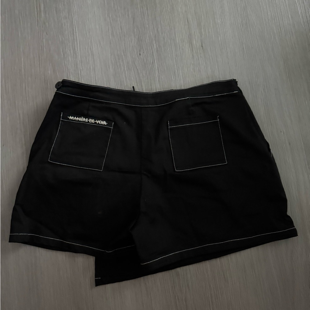 Maniere De Voir Black Cropped Utility Jacket with matching skirt! LIKE NEW - Picture 4 of 5